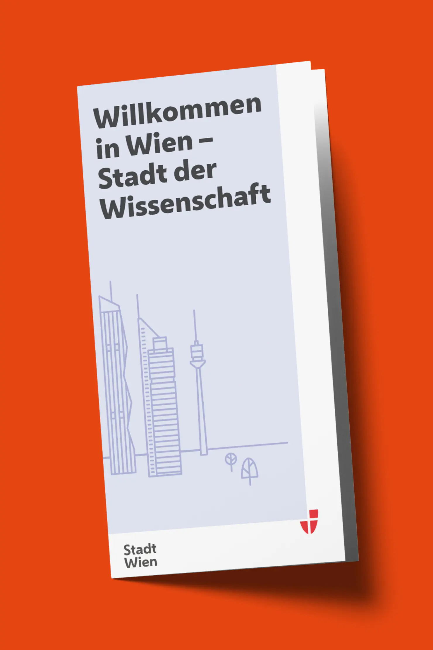 Photograph of a flyer for communication of the City of Vienna